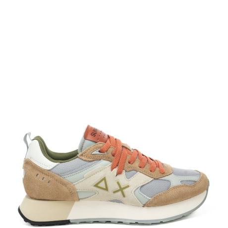 sneakers da uomo JAKI OUTDOOR con inserti in suede e lacci a contrasto colore beige 