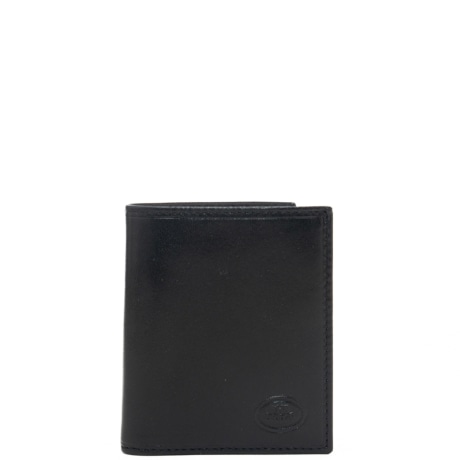 portacarte a libro da uomo in vera pelle nero 