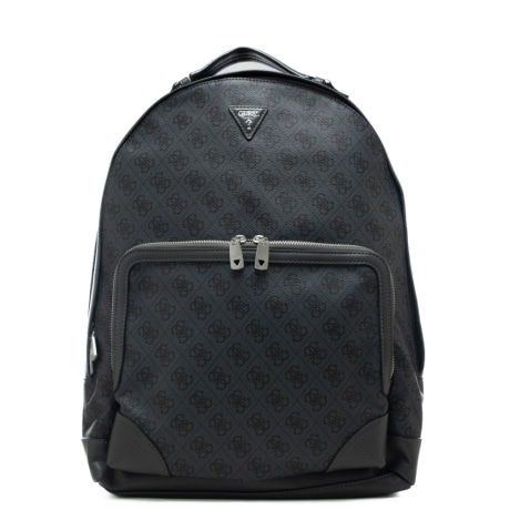 zaino da uomo in pelle martellata con logo 4g all over nero antracite 