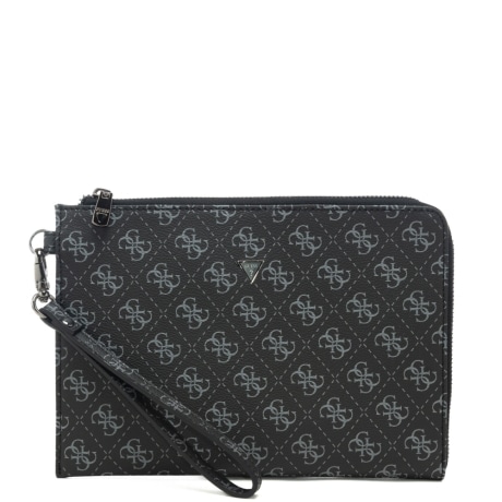 pochette da uomo con stampa logo 4G all over nero scuro