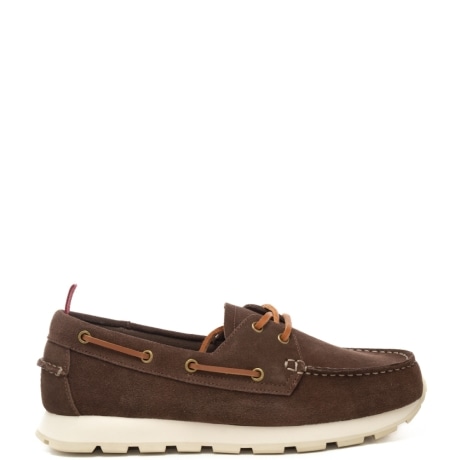 mocassini da uomo tom barca in suede marrone 