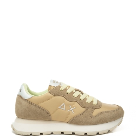 sneakers da donna ally solid con logo sulla parte esterna e sul retro beige 