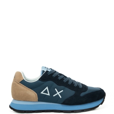 sneakers da uomo TOM MULTICOLOR con inserti in suede a contrasto colore blu navy