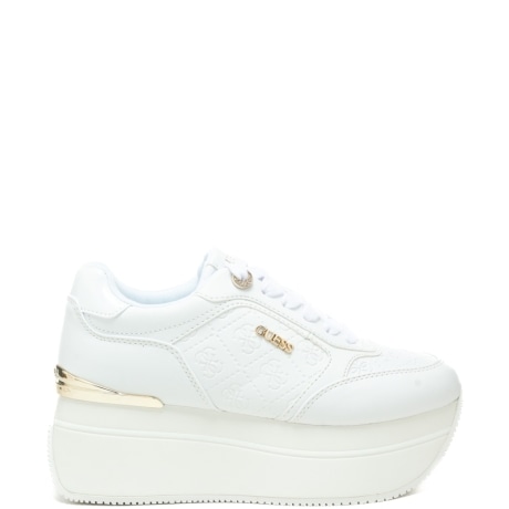sneakers da donna con inserti con logo 4G all over inciso ton sur ton bianche 