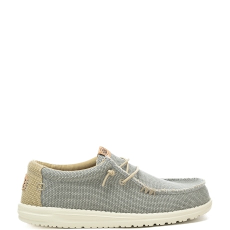 scarpe uomo wally braided slip on in tessuto grigio