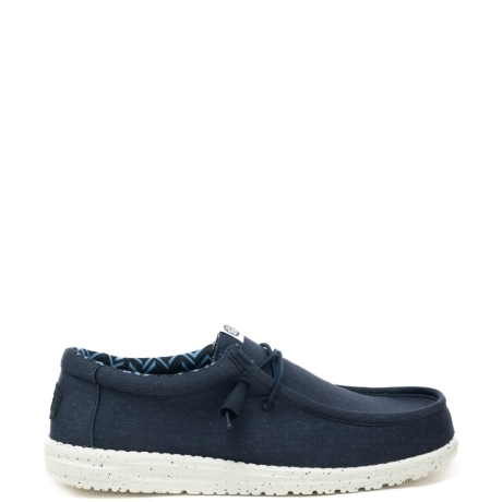 scarpe uomo wally stretch canvas slip on in tessuto denim scuro