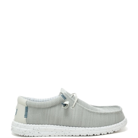 mocassini da uomo wally stretch sox in mesh elasticizzato grigio chiaro