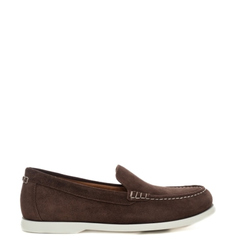 mocassini da uomo merton in suede marrone scuro
