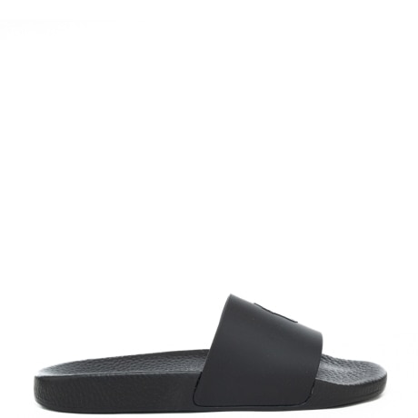 ciabatte da uomo polo slide con dettagli a contrasto colore nero