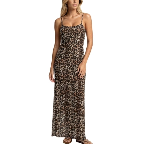 VESTITO LUNGO da donna con stampa animalier 