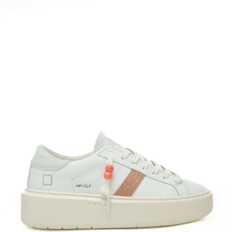sneakers da donna HILL LOW con inserto glitterato sulla parte esterna bianco rosa