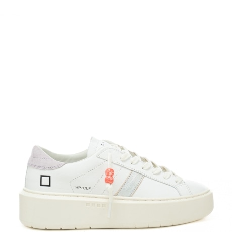 sneakers da donna hill low con inserto glitterato sulla parte esterna bianco rosa