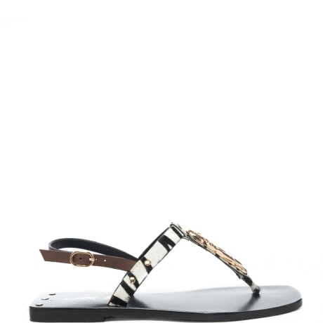sandali infradito bassi da donna BACK STRAP METAL pony zebra