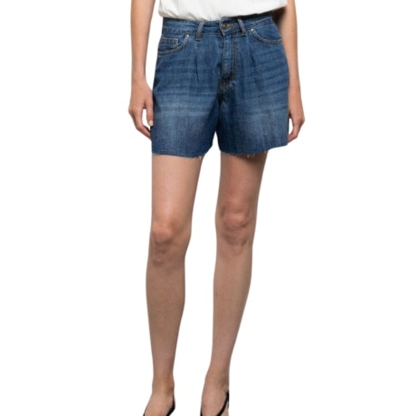 shorts da donna ares in denim lavaggio scuro