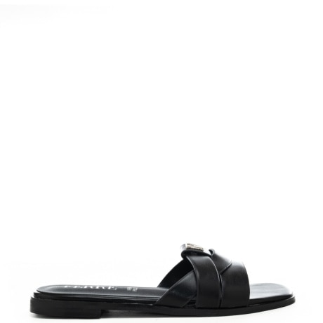 scarpe basse da donna con fascia frontale a incrocio nere