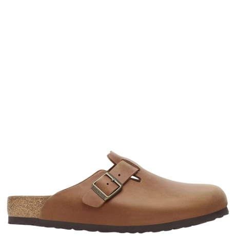 sabot da uomo BOSTON in vera pelle cognac