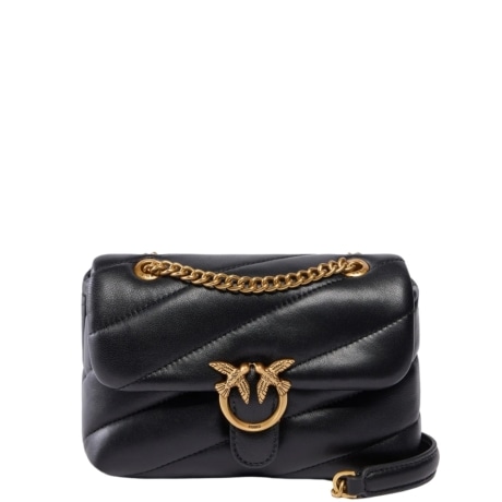Borsa a tracolla Baby Love Bag Puff Maxi Quilt New Buckle NERO ORO