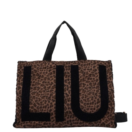 Borsa a mano tote grande animalier