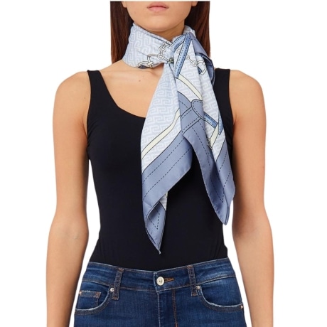 Foulard grande con cinturini azzurro