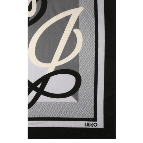 foulard da donna con logo NERO