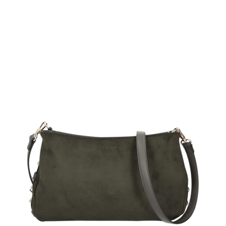 Borsa a tracolla media in microfibra verde