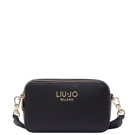 Borsa a tracolla piccola in pelle nera