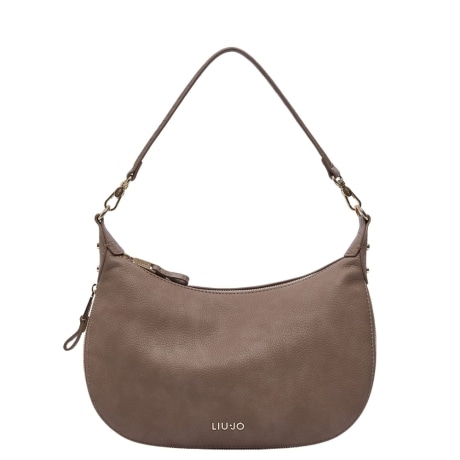 Borsa a spalla hobo media in pelle caffe