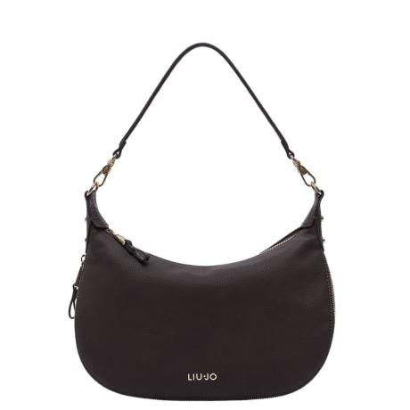 borsa a spalla hobo media in pelle marrone