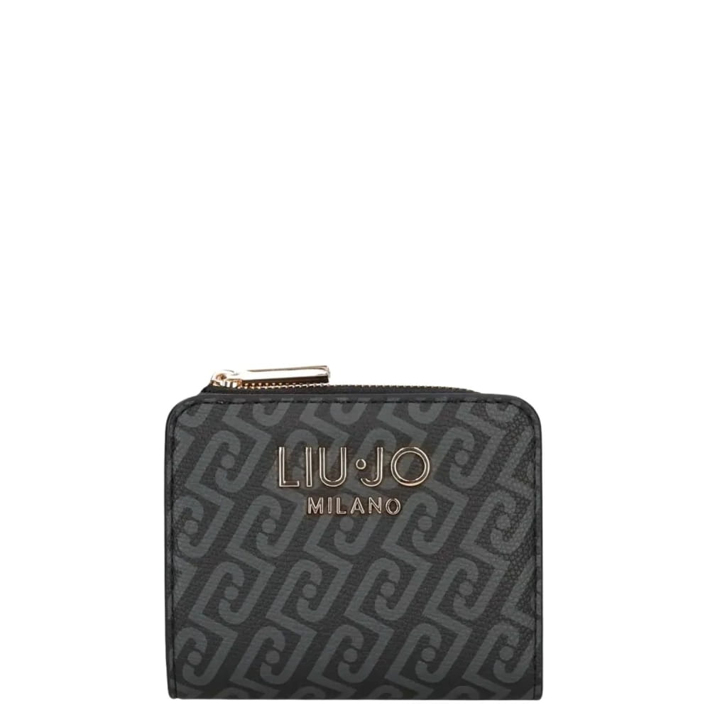 Liu Jo Donna Nero Portafoglio Piccolo Da Con Stampa Logo Monogram All Over