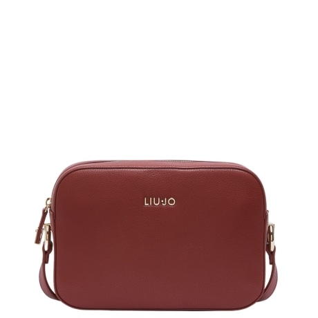 Borsa a tracolla media in pelle bordeaux