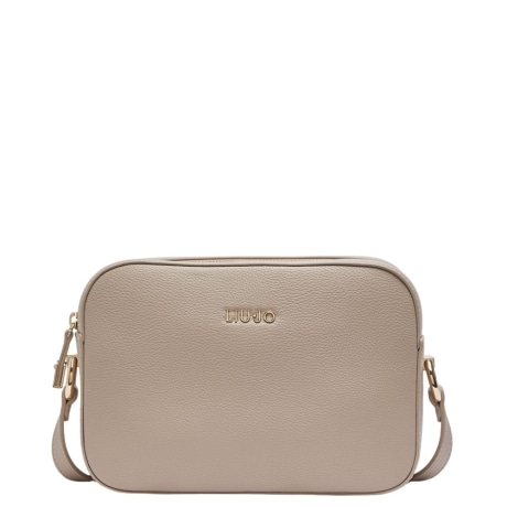 Borsa a tracolla media in pelle crema