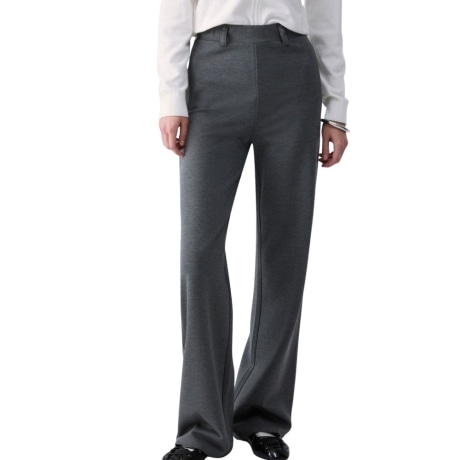 Pantaloni regular fit in punto milano grigio