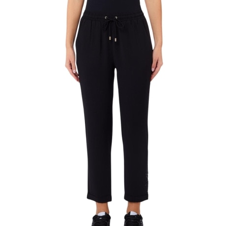 Pantaloni da donna con con strass neri
