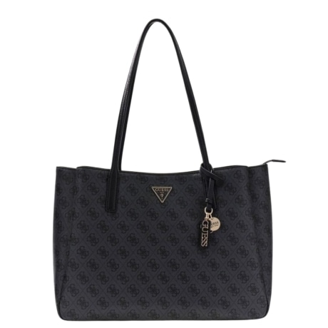 Shopping bag Noelle II con logo all over nera