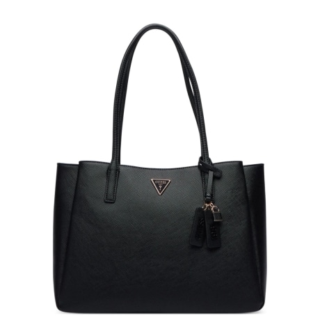 Shopping bag Noelle II in pelle nera