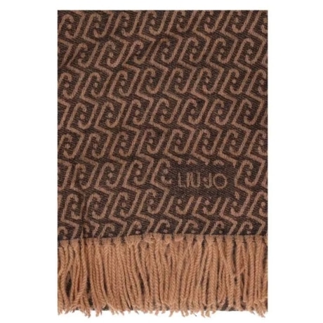 Stola con logo monogram marrone