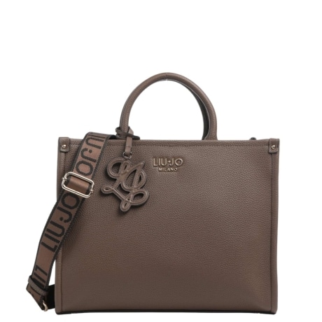 Borsa a mano media in pelle DARK MOCHA