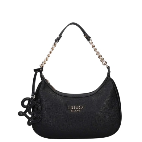 Borsa a spalla Cross Over in pelle nera