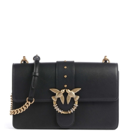 Borsa a tracolla Love One MINI New Buckle in pelle nera