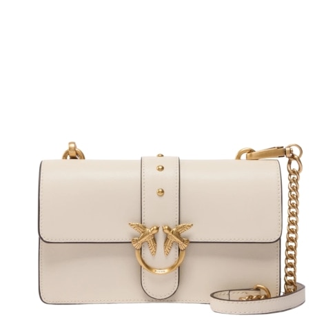 Borsa Pinko Love One MINI Classic in Pelle AVORIO ORO