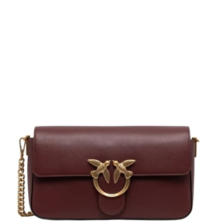 Borsa a Tracolla LOVE ONE SLOUCHY in Pelle RIBES con Tracolla a Catena Dorata