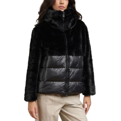 FANEVIL ECO FUR NYLON JACKET NERO