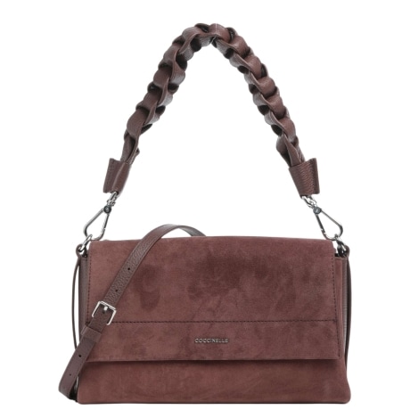 boheme suede borsa a spalla pelle bovina ruvida berry