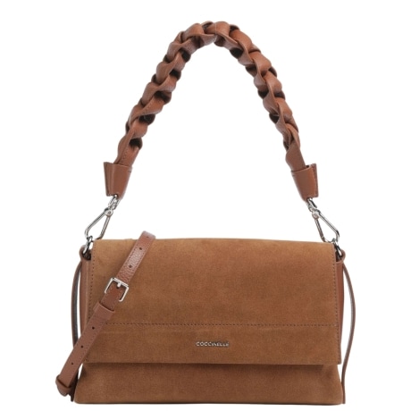 Boheme Suede Borsa a spalla pelle bovina ruvida cognac