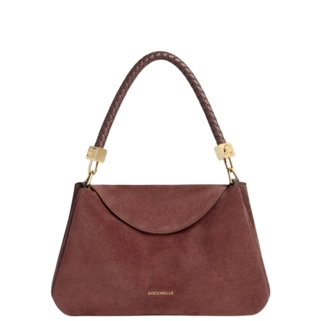 borsa a mano tiggy small in camoscio vinaccia
