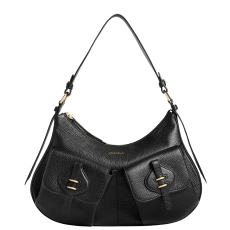 borsa a spalla Mavery Pocket medium in pelle nera