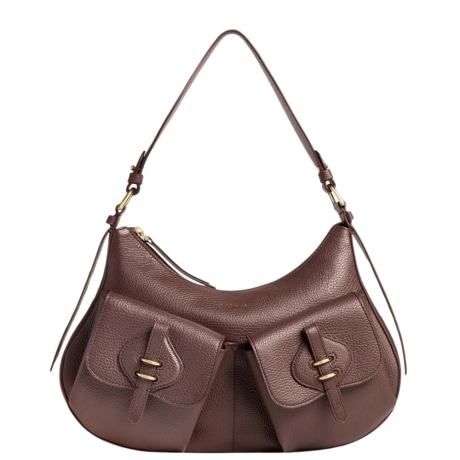 borsa a spalla Mavery Pocket medium in pelle vinaccia