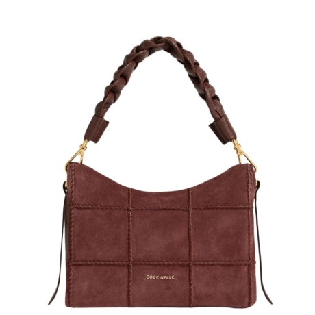 borsa a mano Boheme small in camoscio vinaccia