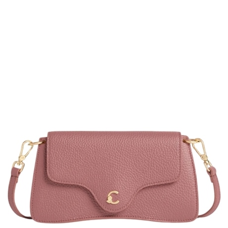 borsa a tracolla C-me Mini in pelle rosa