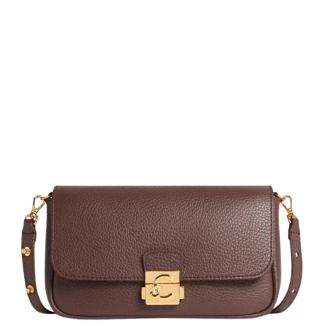 borsa a mano C-Me Lock mini in pelle vinaccia